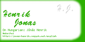 henrik jonas business card