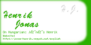 henrik jonas business card